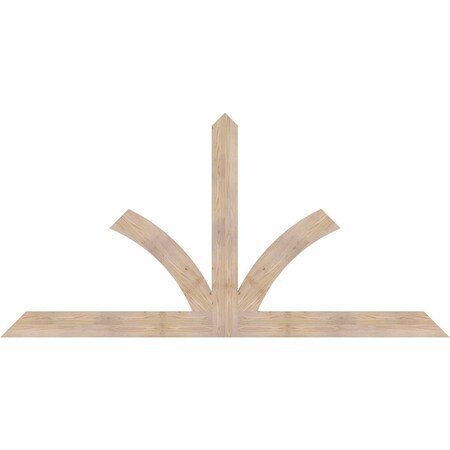 Ekena Millwork Richland Smooth Timber Gable Bracket, Douglas Fir, 96"W x 48"H x 1 1/2"D x 5 1/2"F, 12/12 Pitch GBW096X48X0206RIC00SDF